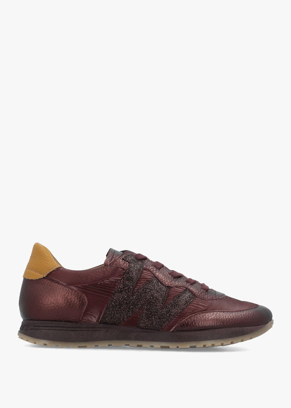Wonders Towanda 10 Burgundy Leather Trainers