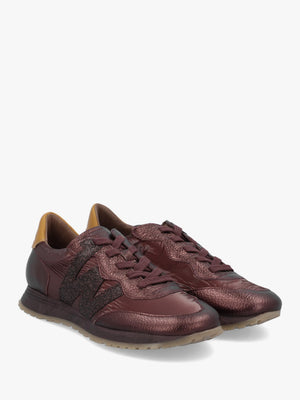 Wonders Towanda 10 Burgundy Leather Trainers