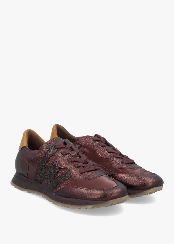 Wonders Towanda 10 Burgundy Leather Trainers