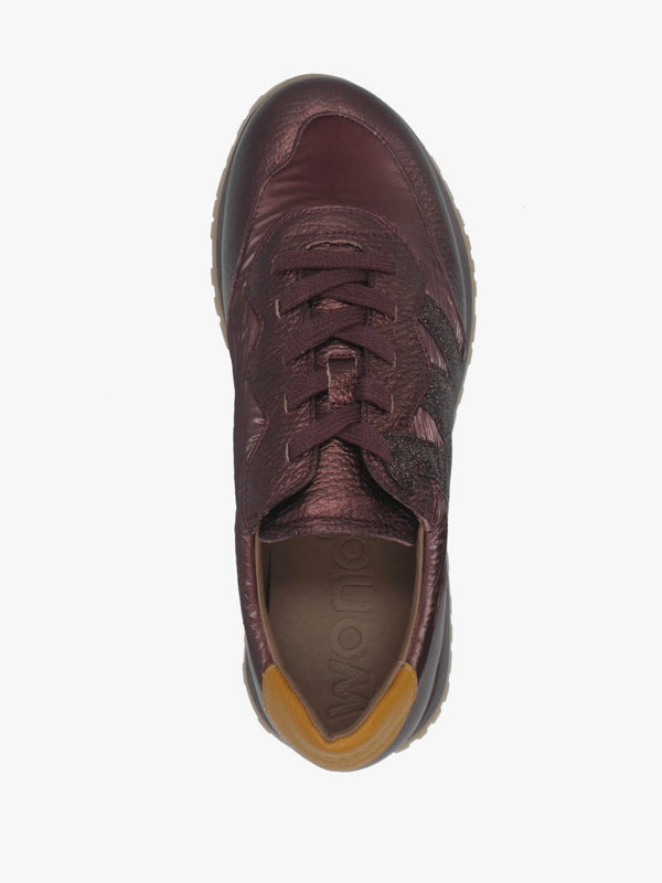 Wonders Towanda 10 Burgundy Leather Trainers