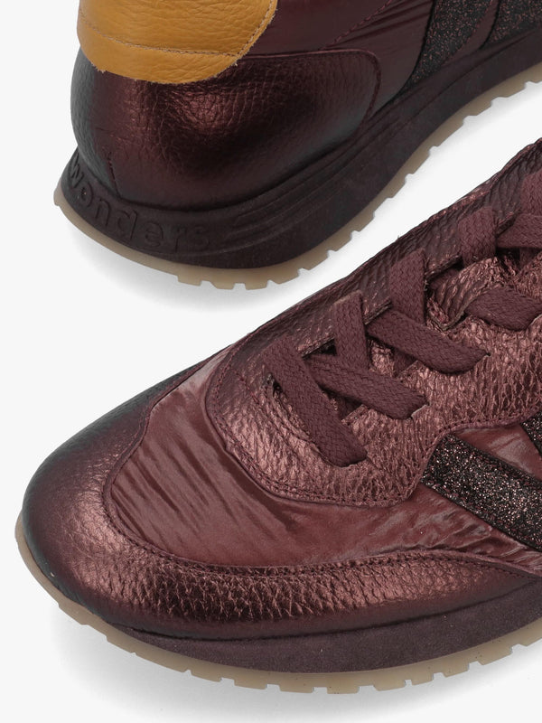 Wonders Towanda 10 Burgundy Leather Trainers