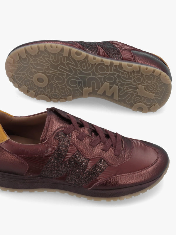 Wonders Towanda 10 Burgundy Leather Trainers