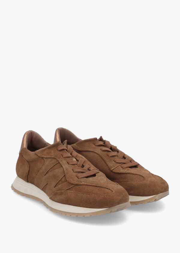 A-4811 Tan Suede Sporty Trainers