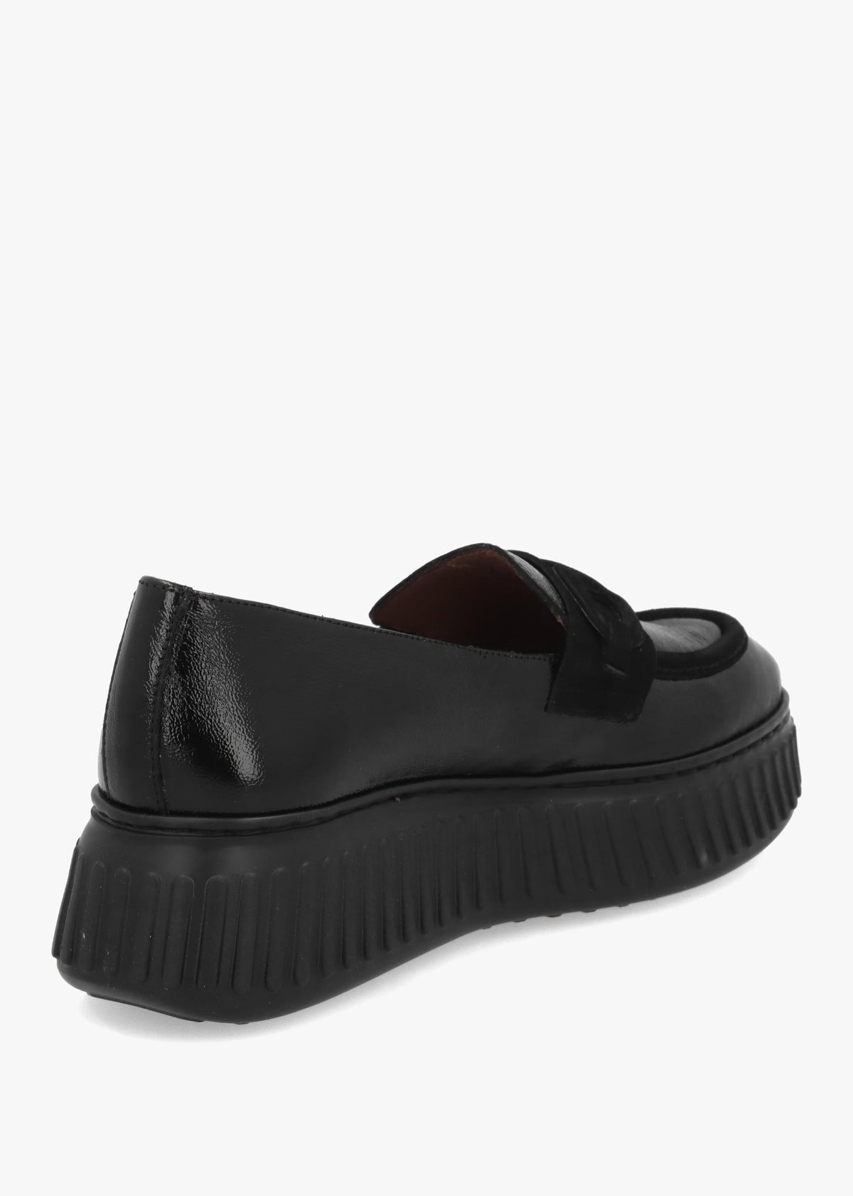 A-5203 Black Leather Loafers