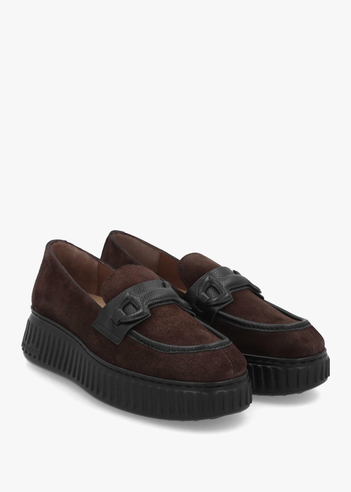 Wonders Xfly 03 Dark Brown Suede Loafers