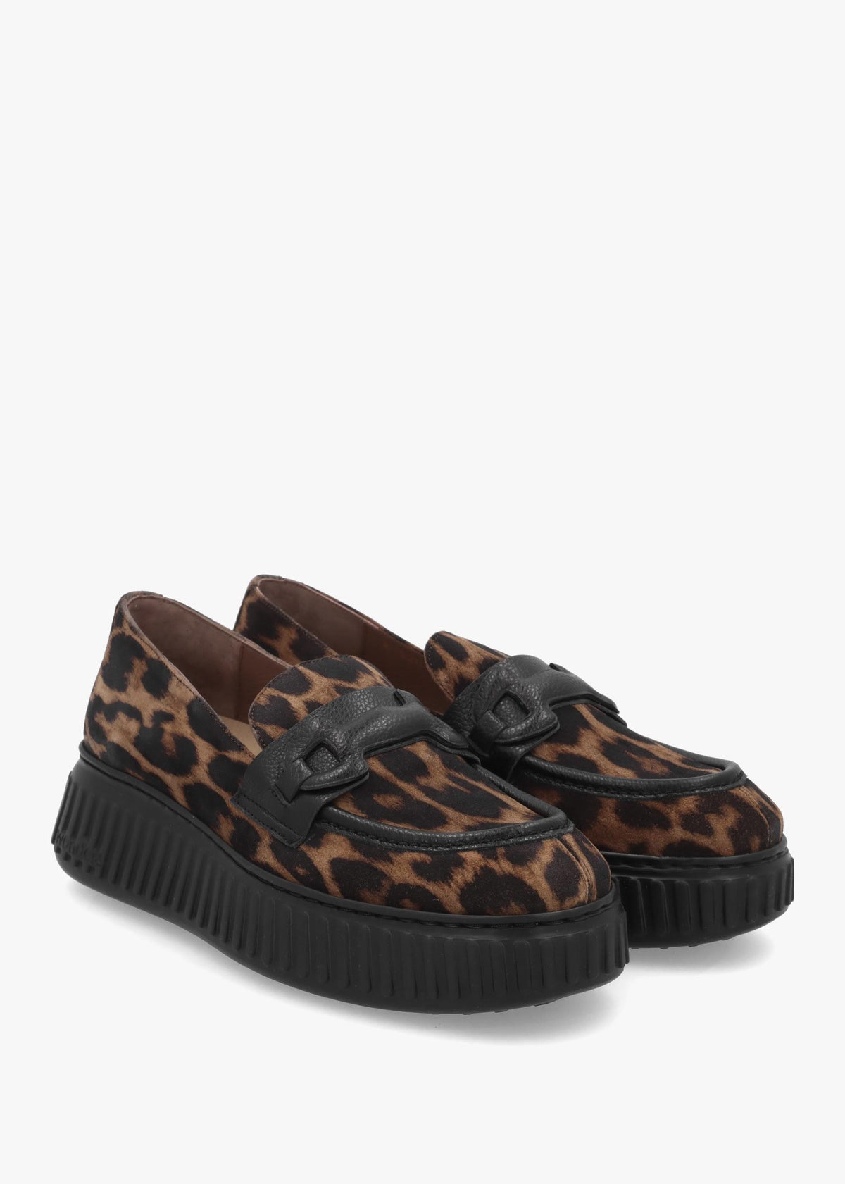 A-5203 Leopard Suede Loafers