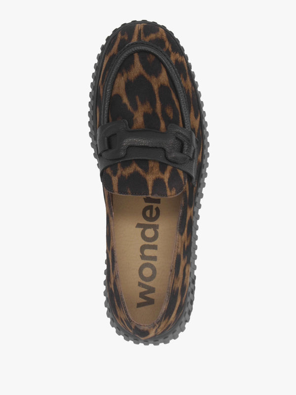 A-5203 Leopard Suede Loafers