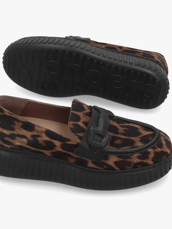 A-5203 Leopard Suede Loafers