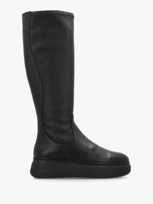Wonders XFLY 04 Black Leather Knee Boots