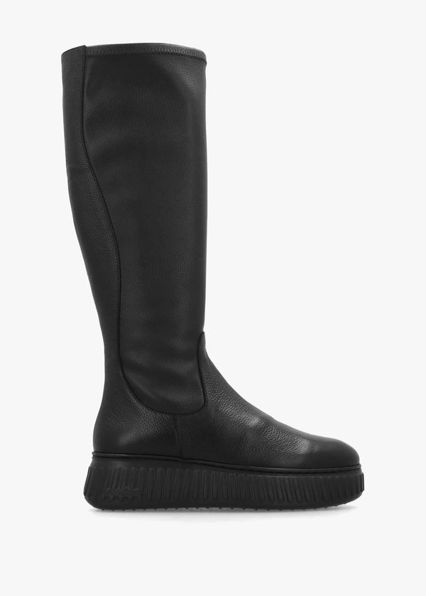 Wonders XFLY 04 Black Leather Knee Boots