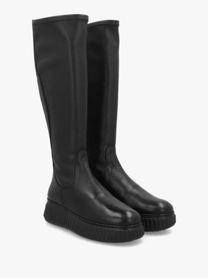 Wonders XFLY 04 Black Leather Knee Boots
