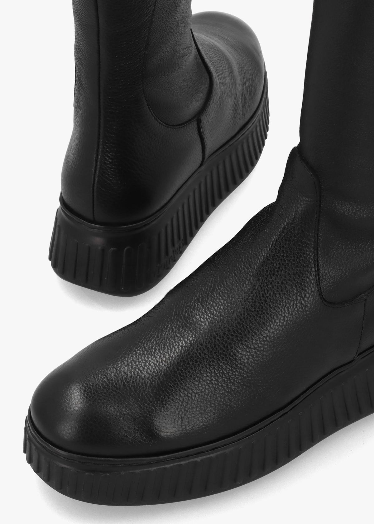 Wonders XFLY 04 Black Leather Knee Boots