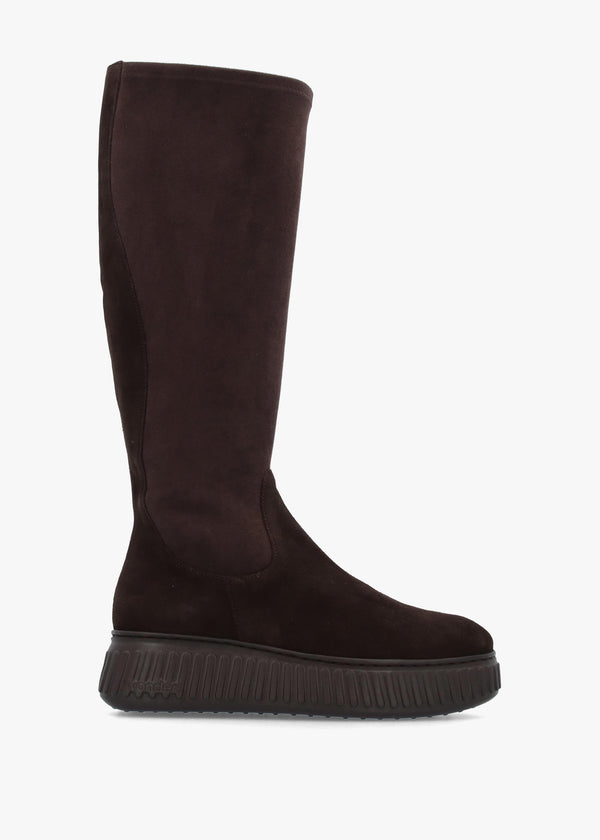 Wonders XFLY 04 Brown Suede Knee Boots