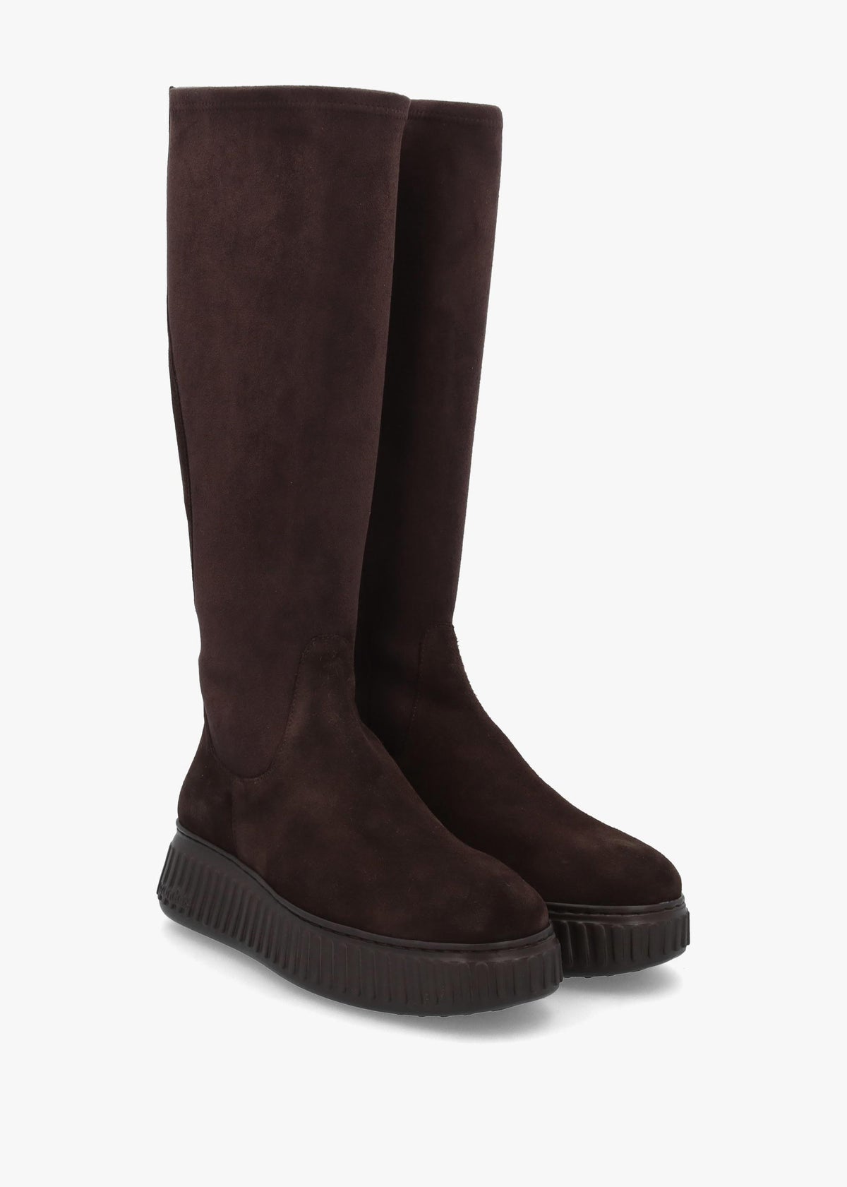 Wonders XFLY 04 Brown Suede Knee Boots