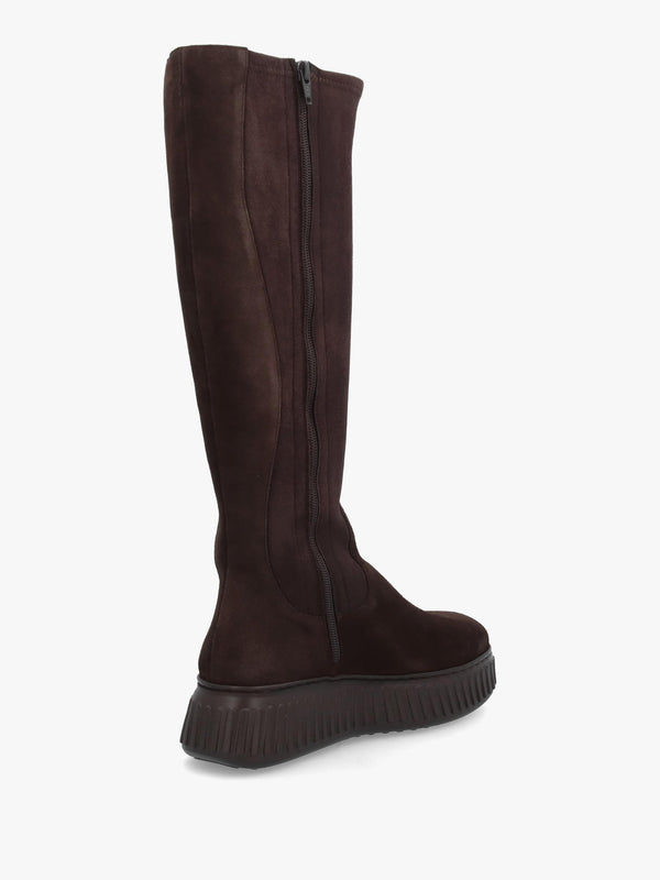 Wonders XFLY 04 Brown Suede Knee Boots